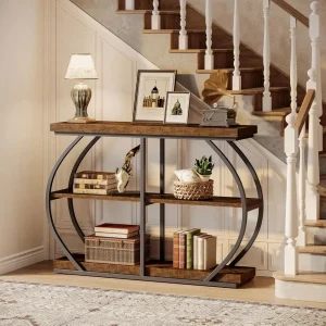 Industrial 3-Tier Entryway Table