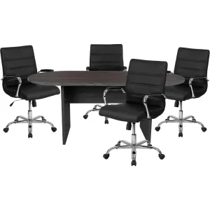 Oval Conference Table Set