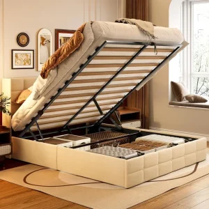 Queen Lift Up Storage Bed with Storage